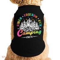 Camping Crew Fires Friends Fun Summer Vibes Camper  Doggie Tank thumb 0