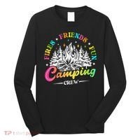 Camping Crew Fires Friends Fun Summer Vibes Camper  Long Sleeve Shirt thumb 0