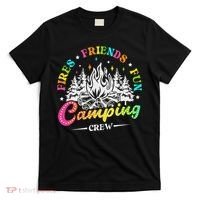 Camping Crew Fires Friends Fun Summer Vibes Camper  T-Shirt thumb 0