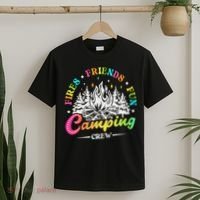 Camping Crew Fires Friends Fun Summer Vibes Camper  T-Shirt thumb 2