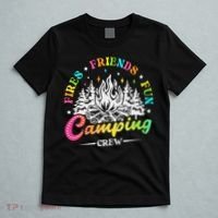Camping Crew Fires Friends Fun Summer Vibes Camper  T-Shirt thumb 5