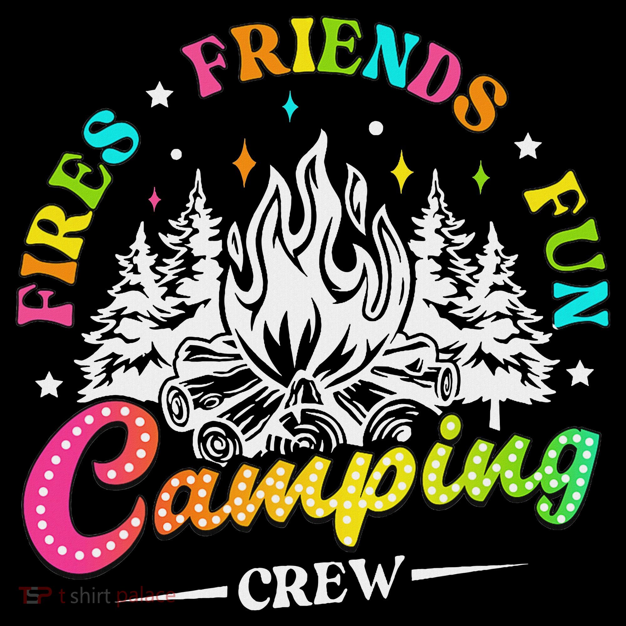 Camping Crew Fires Friends Fun Summer Vibes Camper  Coaster