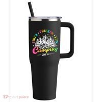 Camping Crew Fires Friends Fun Summer Vibes Camper  40oz Vacuum Insulated Stainless Steel Travel Tumbler thumb 0