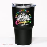 Camping Crew Fires Friends Fun Summer Vibes Camper  Tumbler thumb 0