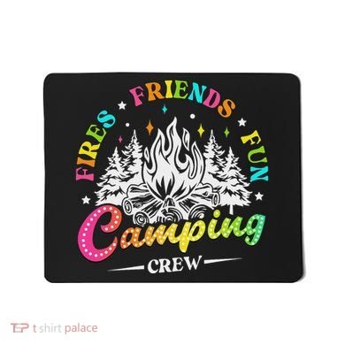 Camping Crew Fires Friends Fun Summer Vibes Camper  Mousepad