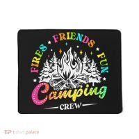 Camping Crew Fires Friends Fun Summer Vibes Camper  Mousepad thumb 0