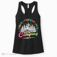Camping Crew Fires Friends Fun Summer Vibes Camper  Women's Tank Top thumb 0