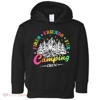 Camping Crew Fires Friends Fun Summer Vibes Camper  Toddler Hoodie thumb 0