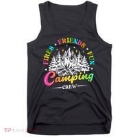 Camping Crew Fires Friends Fun Summer Vibes Camper  Tank Top thumb 0