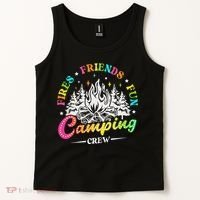 Camping Crew Fires Friends Fun Summer Vibes Camper  Tank Top thumb 2