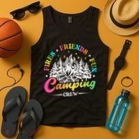 Camping Crew Fires Friends Fun Summer Vibes Camper  Tank Top thumb 4