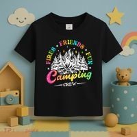 Camping Crew Fires Friends Fun Summer Vibes Camper  Toddler T-Shirt thumb 3