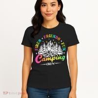Camping Crew Fires Friends Fun Summer Vibes Camper  Women's T-Shirt thumb 4
