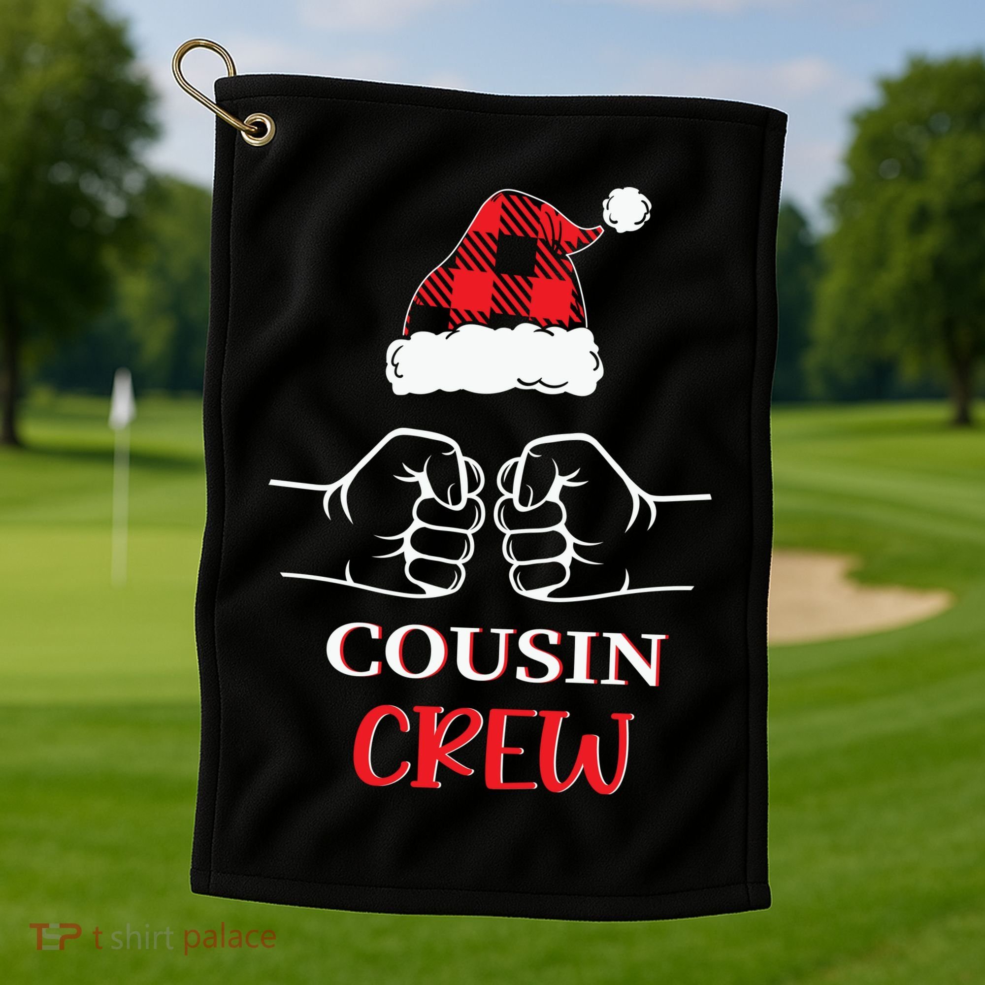 Cousin Crew Family Matching Christmas Gift Xmas Golf Towel