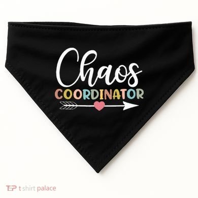 Chaos Coordinator funny quote USA-Made Doggie Bandana