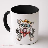 Cow Chihuahua Fun Western Style Gift Coffee Mug thumb 0