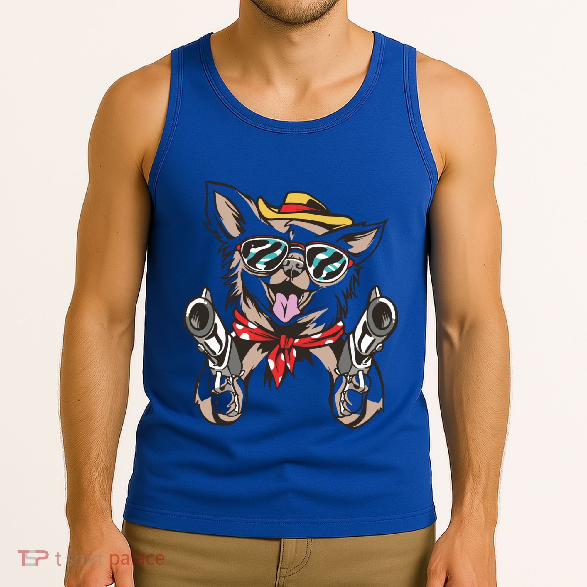 Cow Chihuahua Fun Western Style Gift Tank Top