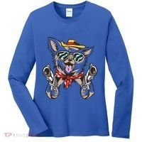 Cow Chihuahua Fun Western Style Gift Women's Long Sleeve Shirt thumb 0