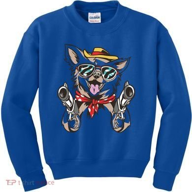 Cow Chihuahua Fun Western Style Gift Kids Sweatshirt