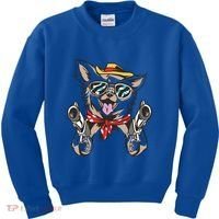 Cow Chihuahua Fun Western Style Gift Kids Sweatshirt thumb 0