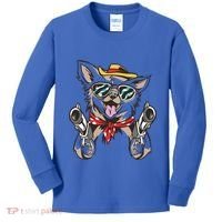 Cow Chihuahua Fun Western Style Gift Kids Long Sleeve Shirt thumb 0