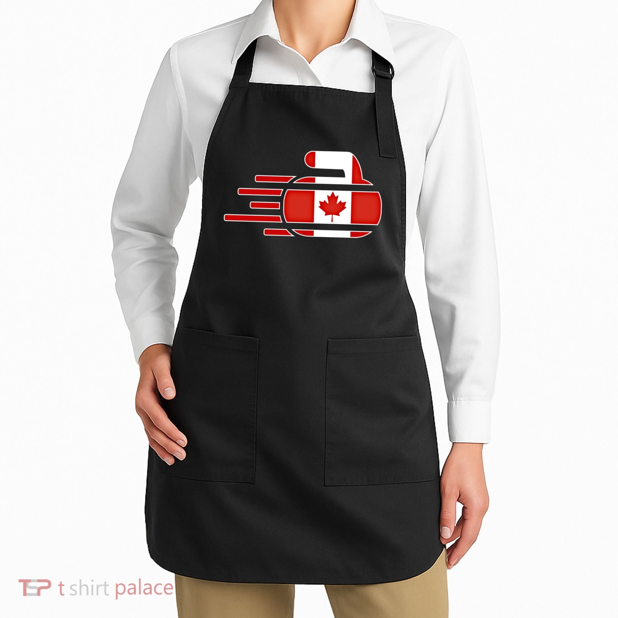 Canada Curling Fans Jersey Canadian Curlers Winter Sports Gift Apron