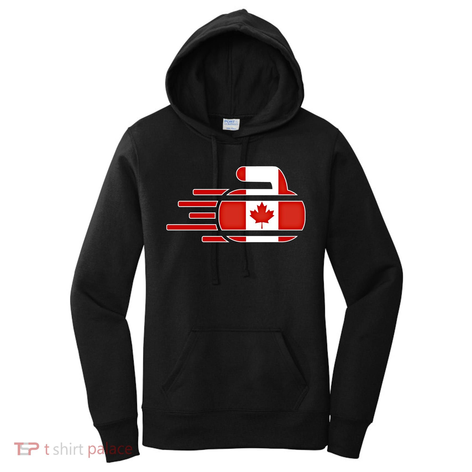 Canada Curling Fans Jersey Canadian Curlers Winter Sports Gift Women's Hoodie