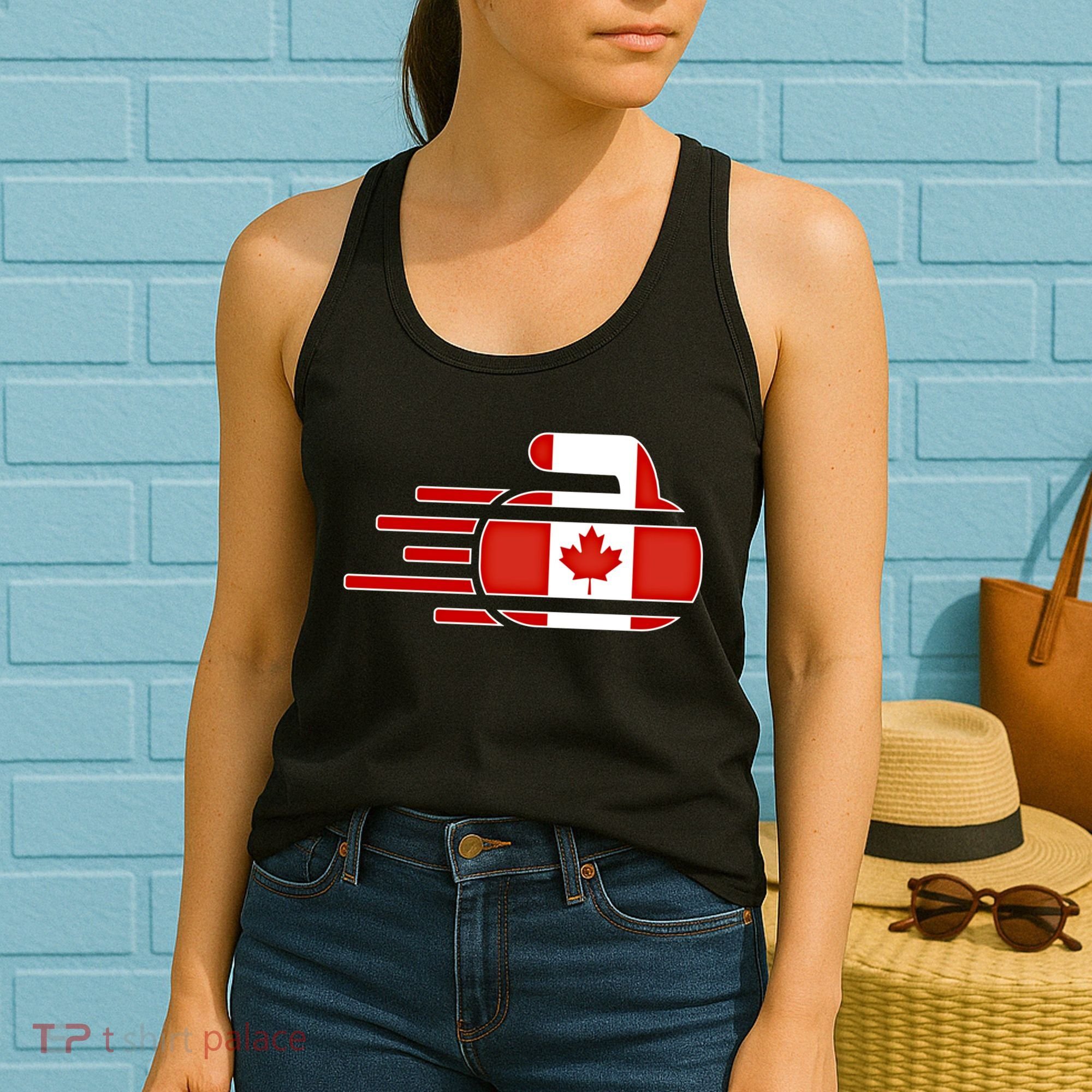 Canada Curling Fans Jersey Canadian Curlers Winter Sports Gift Women's Tank Top