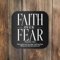 Christian Christianity Faith Over Fear Coaster thumb 0