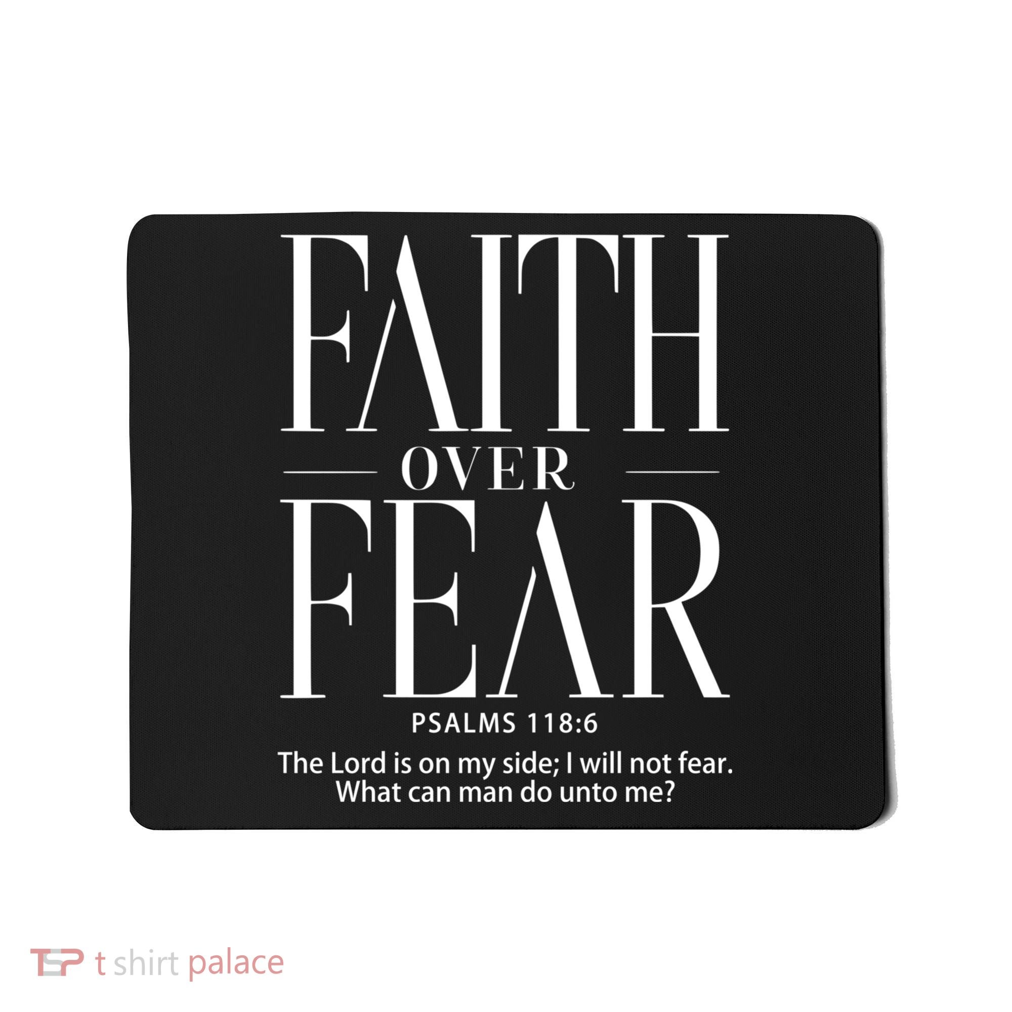Christian Christianity Faith Over Fear Mousepad