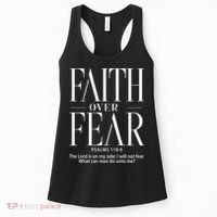 Christian Christianity Faith Over Fear Women's Tank Top thumb 0