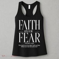 Christian Christianity Faith Over Fear Women's Tank Top thumb 3