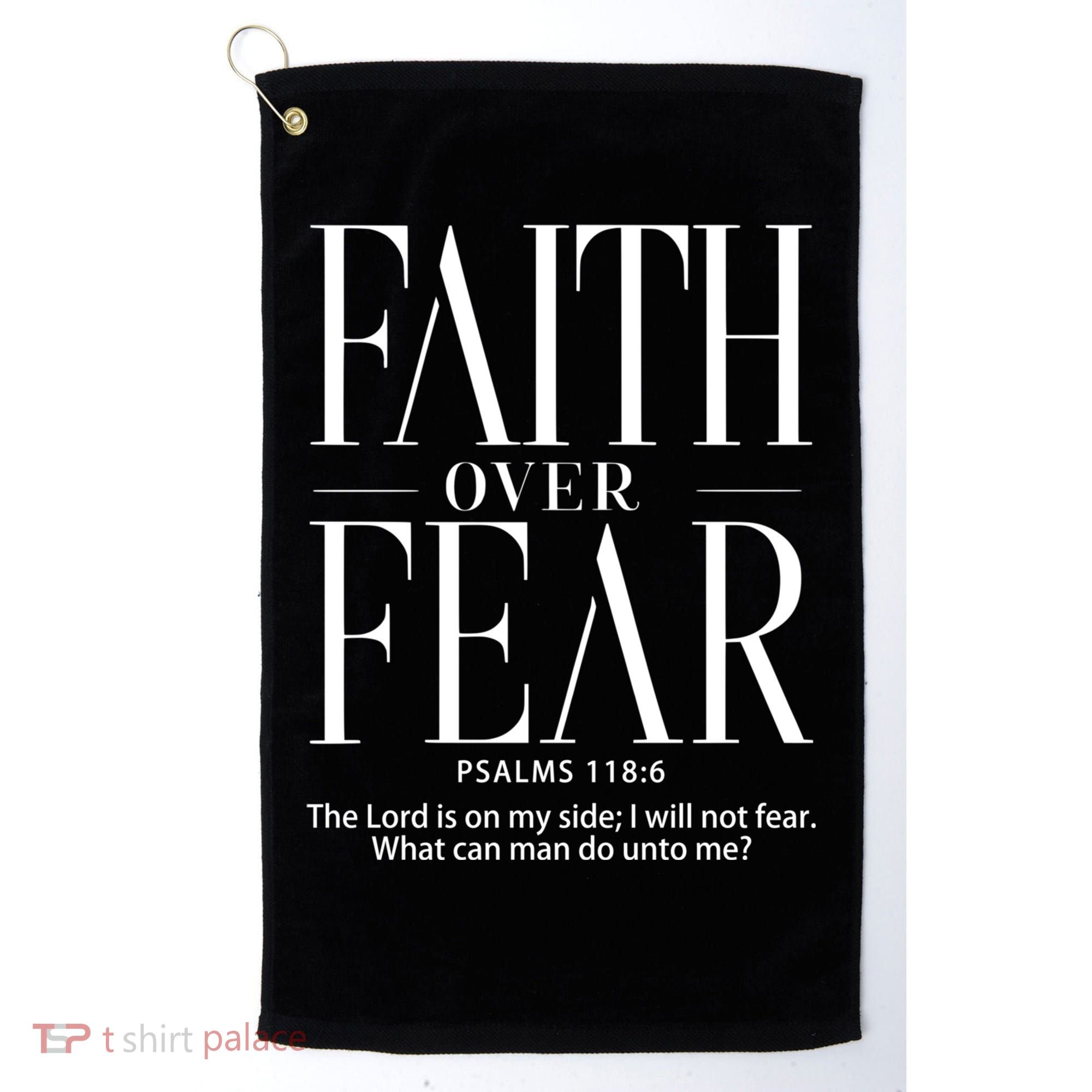 Christian Christianity Faith Over Fear Golf Towel