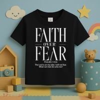 Christian Christianity Faith Over Fear Toddler T-Shirt thumb 3
