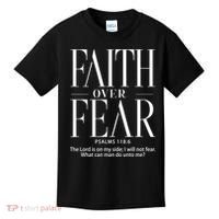 Christian Christianity Faith Over Fear Kids T-Shirt thumb 0