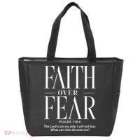 Christian Christianity Faith Over Fear Tote Bag thumb 0