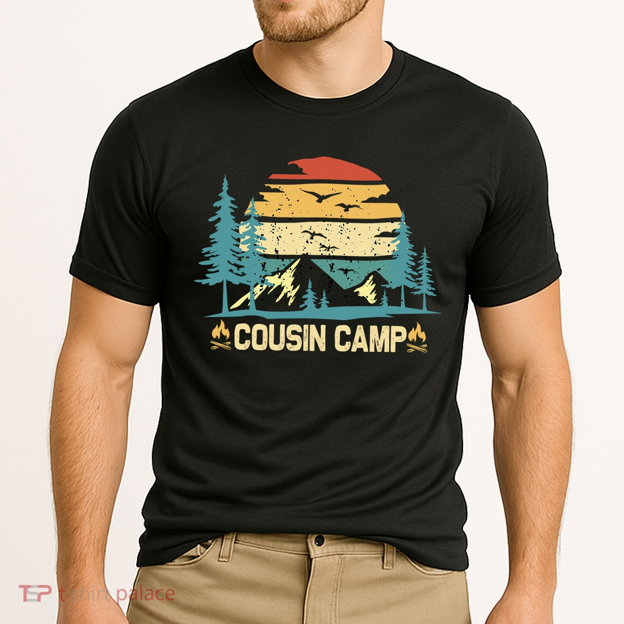 Cousin Camp Friends Summer Family Camping Vacation Cooling Performance Crew T-Shirt