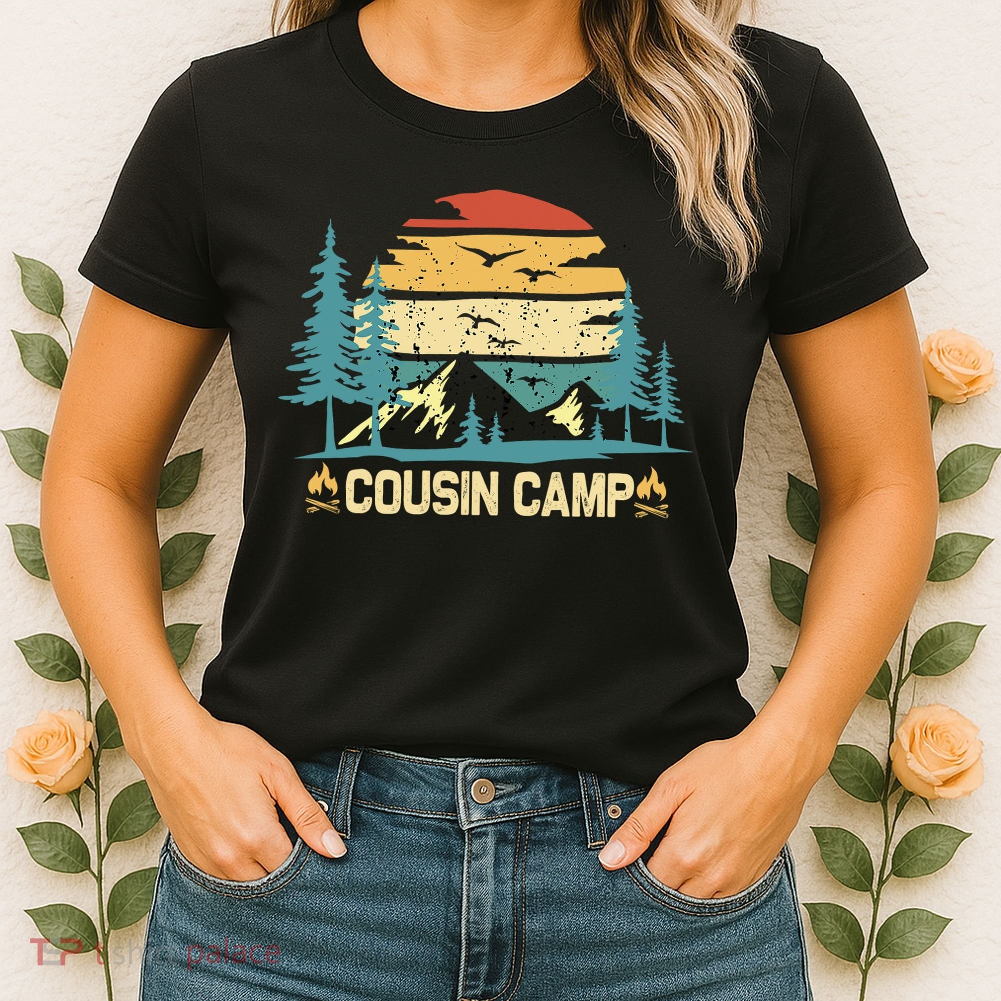 Cousin Camp Friends Summer Family Camping Vacation Women's T-Shirt
