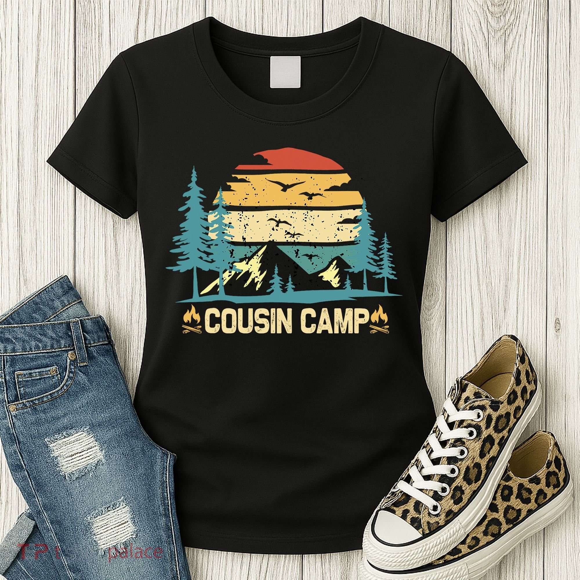 Cousin Camp Friends Summer Family Camping Vacation Women's T-Shirt