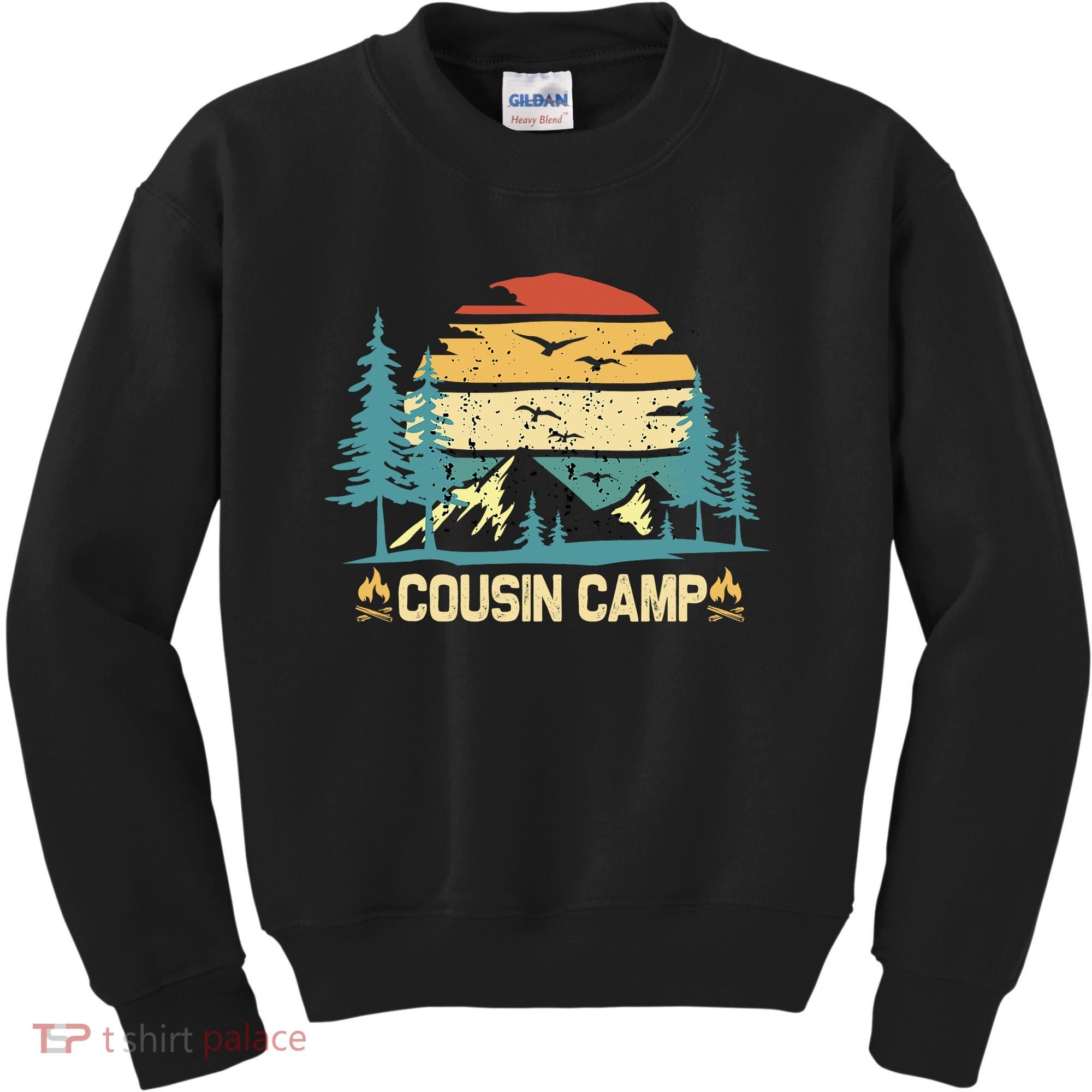 Cousin Camp Friends Summer Family Camping Vacation Kids Sweatshirt