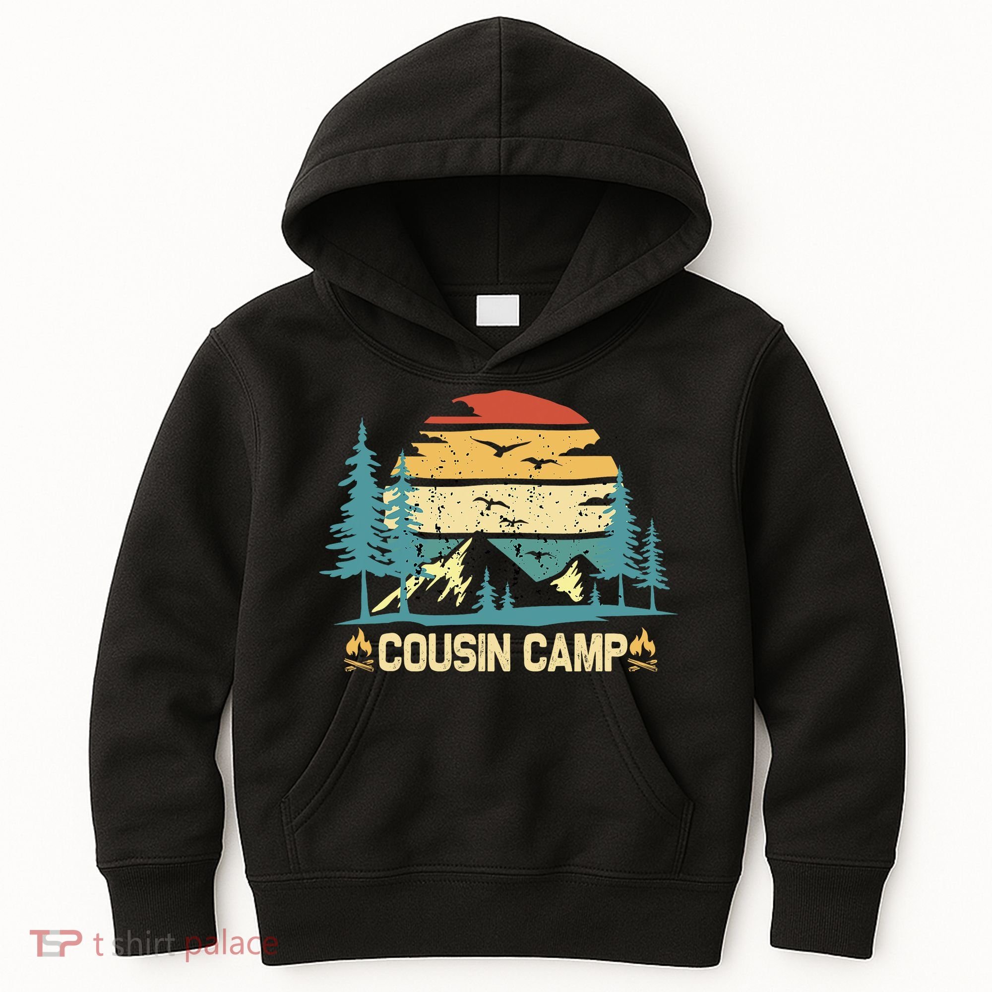 Cousin Camp Friends Summer Family Camping Vacation Kids Hoodie