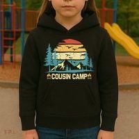 Cousin Camp Friends Summer Family Camping Vacation Kids Hoodie thumb 3