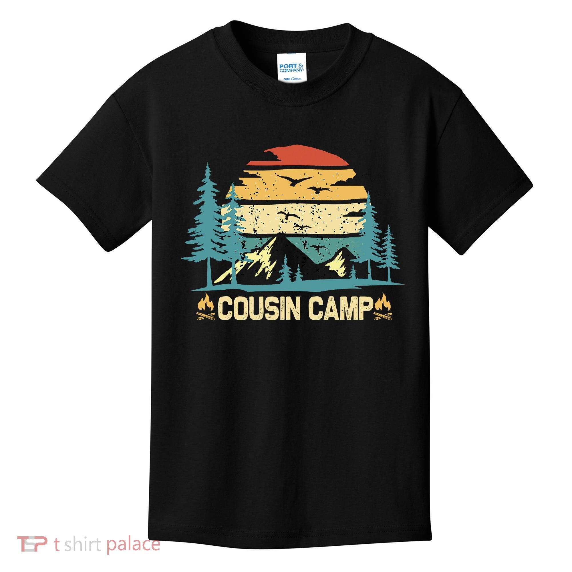 Cousin Camp Friends Summer Family Camping Vacation Kids T-Shirt