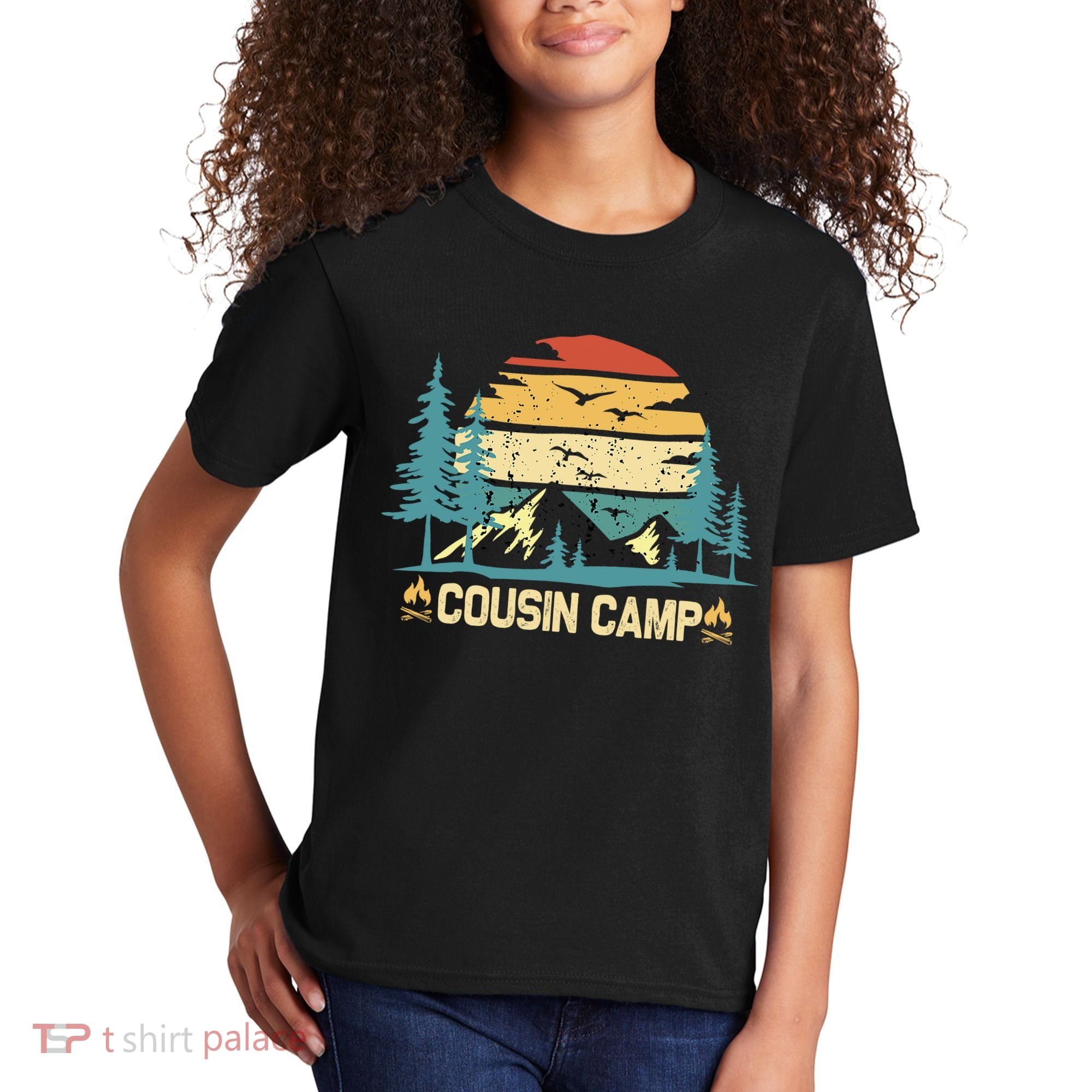 Cousin Camp Friends Summer Family Camping Vacation Kids T-Shirt