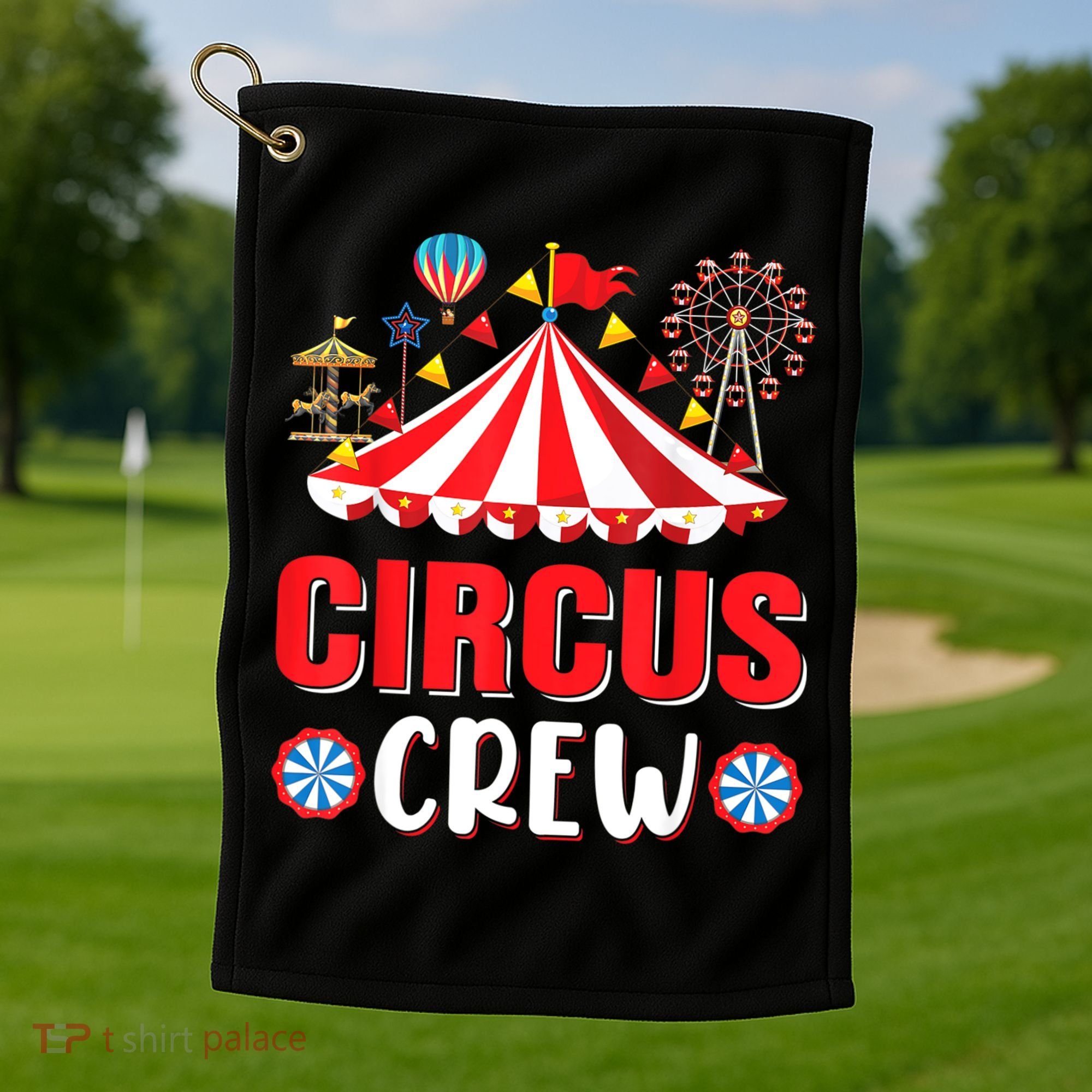 Circus Crew Funny Circus Staff Costume Circus Theme Party Golf Towel