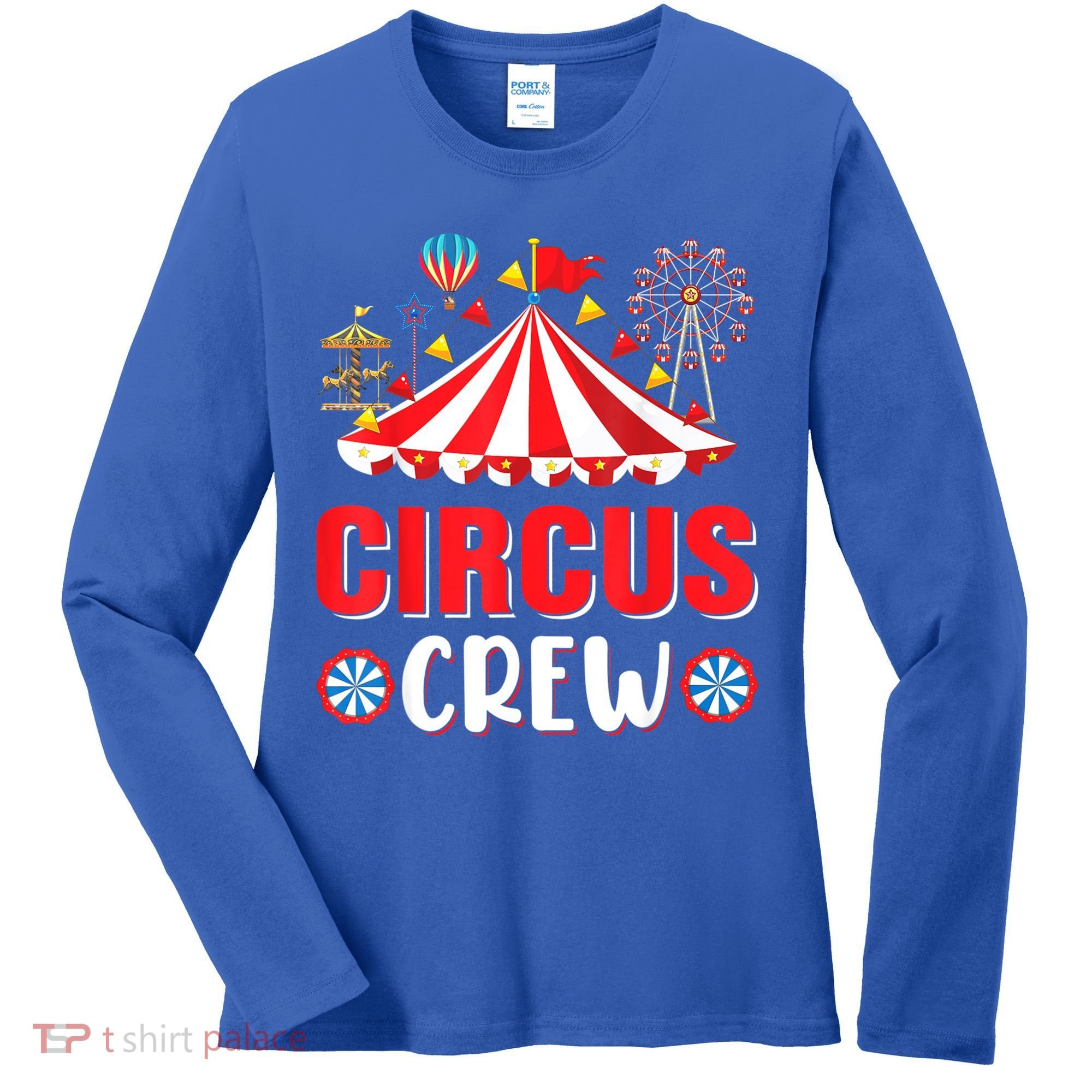 Circus Crew Funny Circus Staff Costume Circus Theme Party Women's Long Sleeve Shirt