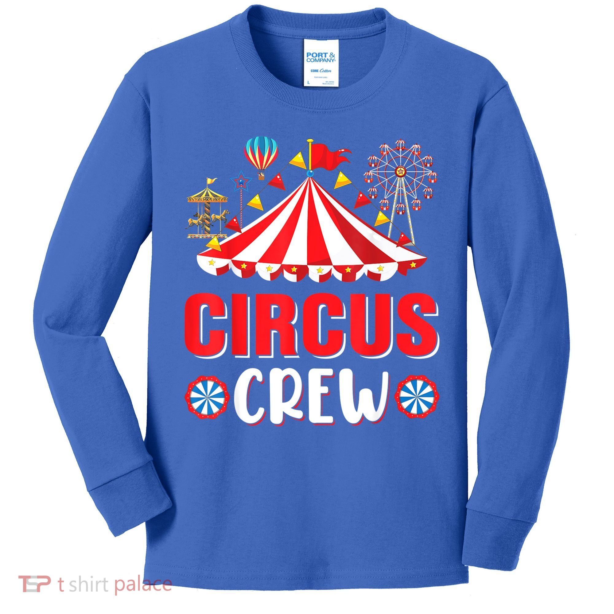Circus Crew Funny Circus Staff Costume Circus Theme Party Kids Long Sleeve Shirt