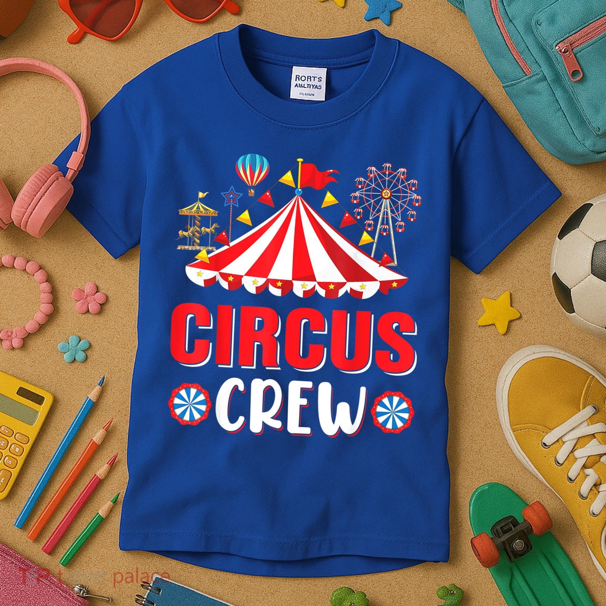 Circus Crew Funny Circus Staff Costume Circus Theme Party Kids T-Shirt