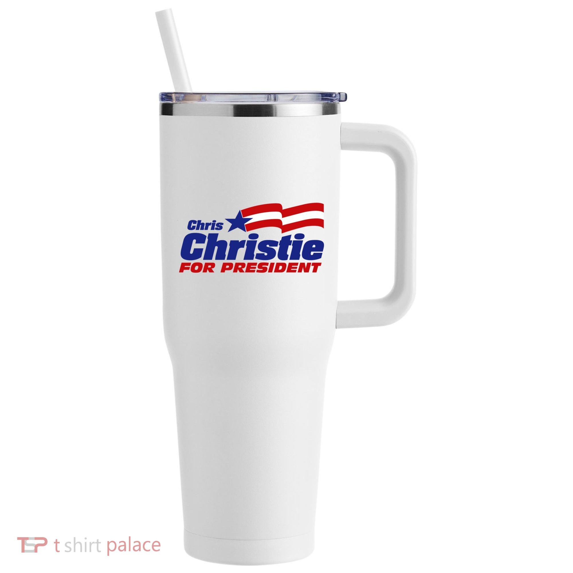 Chris Christie For President 2024 Election 40oz Vacuum Insulated Stainless Steel Travel Tumbler