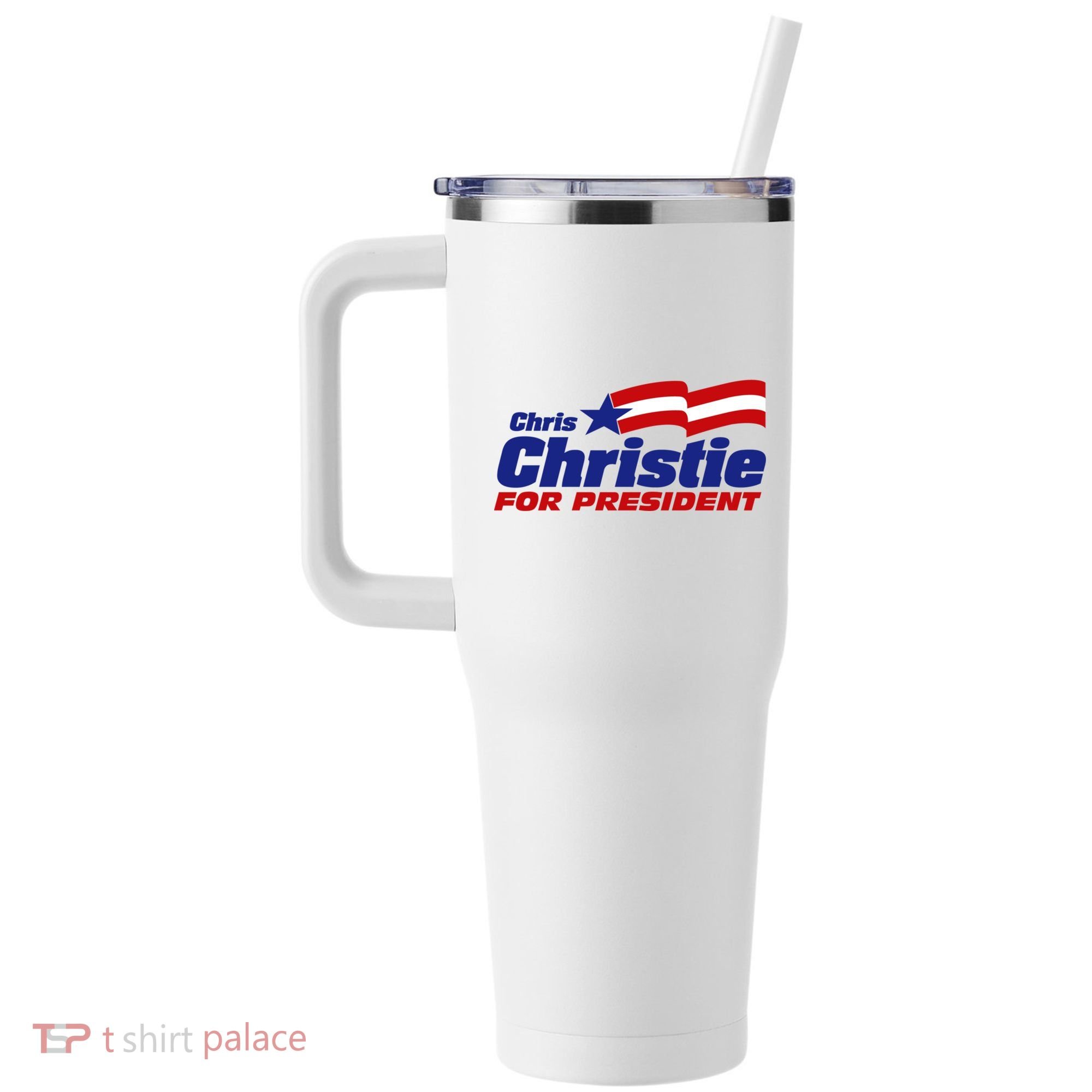 Chris Christie For President 2024 Election 40oz Vacuum Insulated Stainless Steel Travel Tumbler